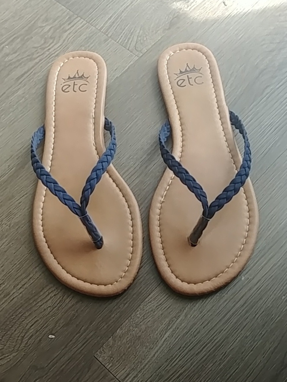 Etc. braided flip-flops